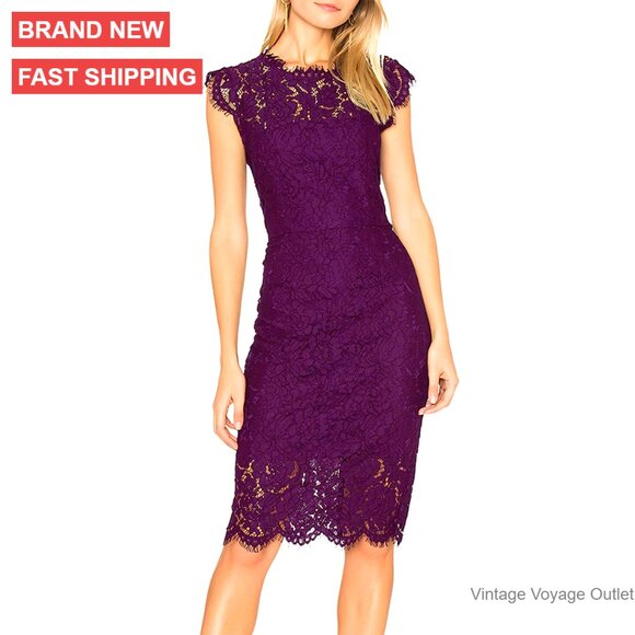 Sleeveless Lace Cocktail Dress Knee Length Sheath Party Formal